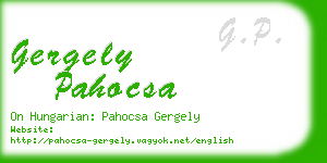 gergely pahocsa business card